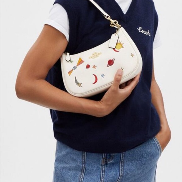 New Coach X Observed By Us Teri Shoulder Bag In Leather With Print - Picture 2 of 9